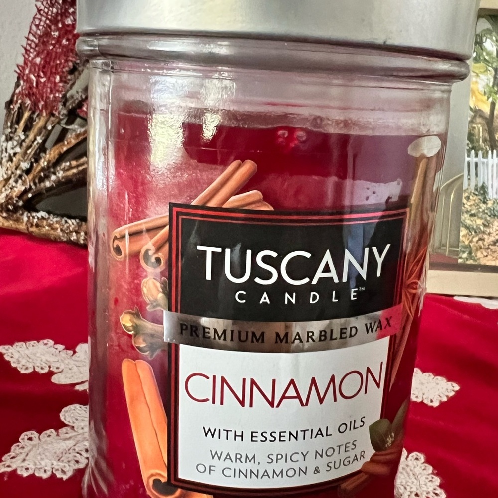 New XL cinnamon Christmas candle